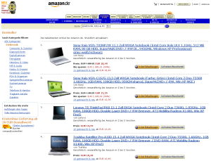 Notebooks bei Amazon